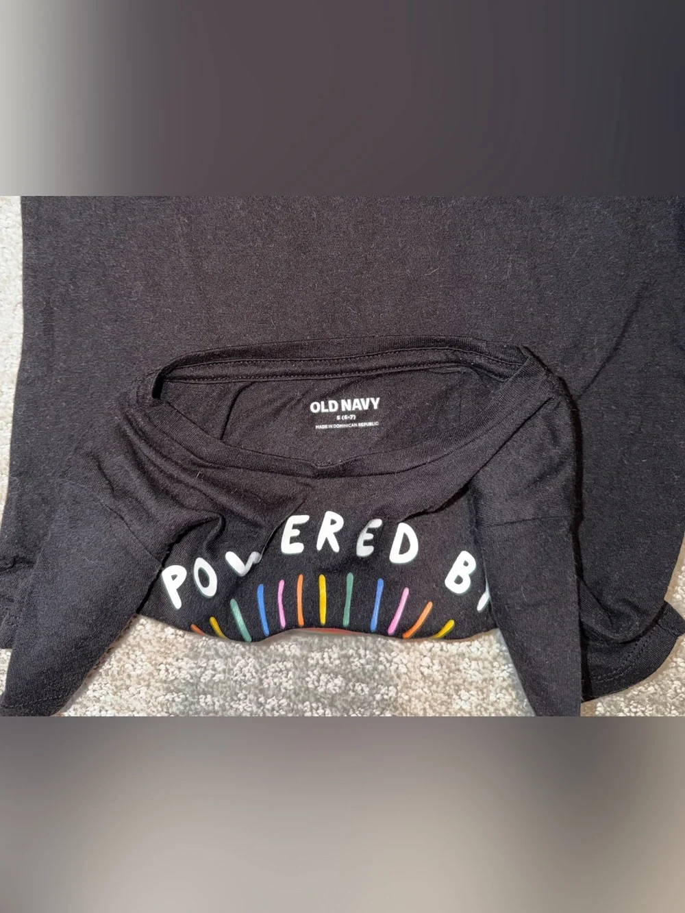 Kids “Powered by Positivity” Shirt Size S